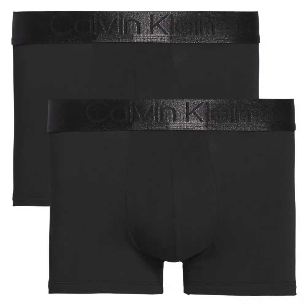 Boxer homme Calvin Klein front logo pack x2 Noir - ZESHOES