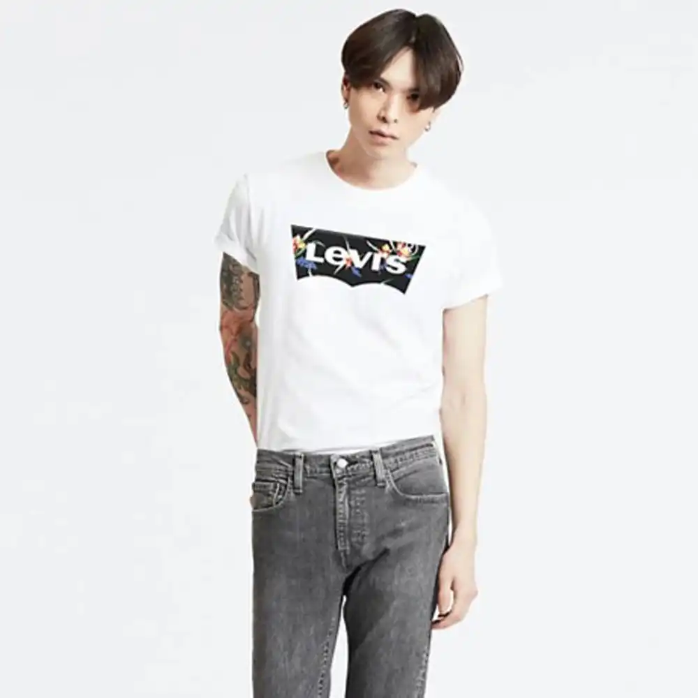 Tee shirt manche courte femme Levis the graphic housemark Blanc - ZESHOES