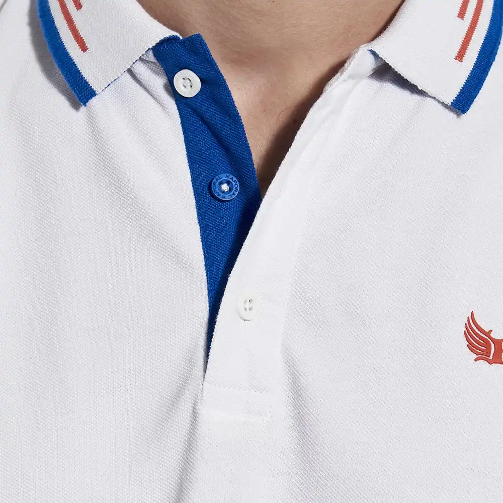 Polo manche longue Kaporal nayoc Blanc - ZESHOES