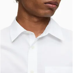 Chemise manches longues homme Calvin Klein slim stretch logo tape pckt yaf Bl...