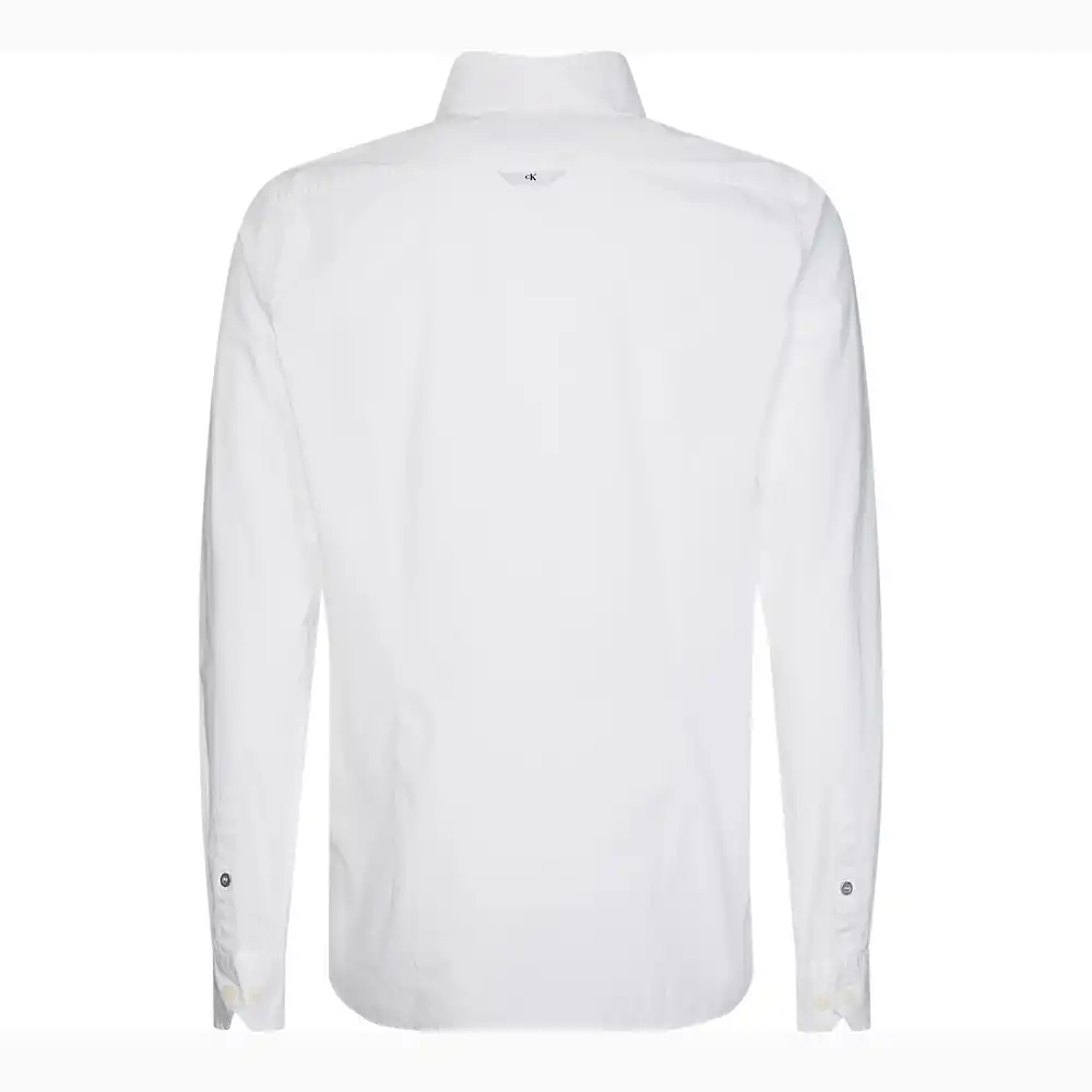 Chemise manches longues homme Calvin Klein slim stretch logo tape pckt yaf Bl...