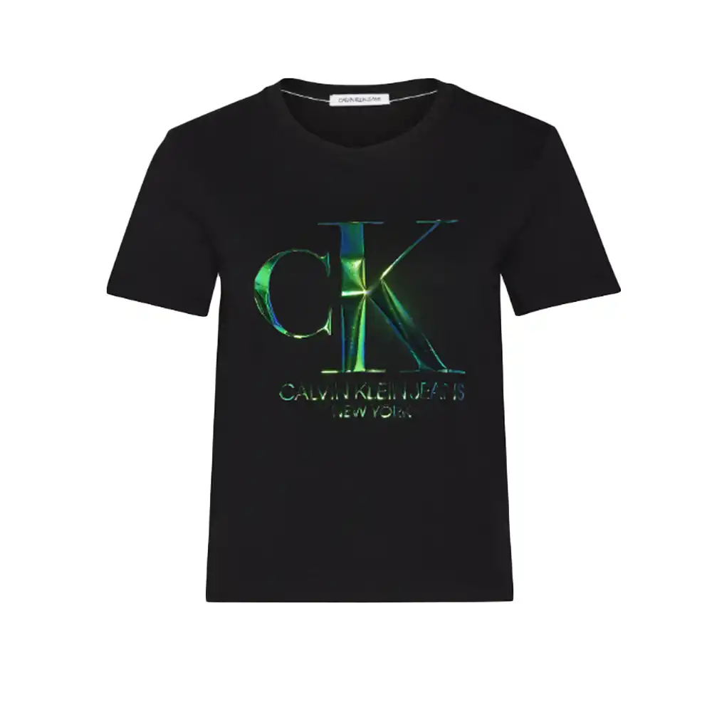 Tee shirt de marque Calvin Klein noir vêtement en promotion des marques en soldes