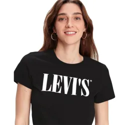 Tee shirt manche courte femme Levis perfect graphic Noir - ZESHOES