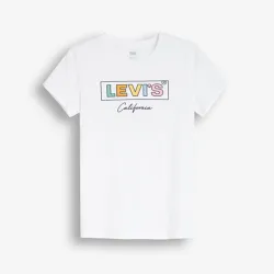 Tee shirt manche courte femme Levis perfect graphic Blanc - ZESHOES