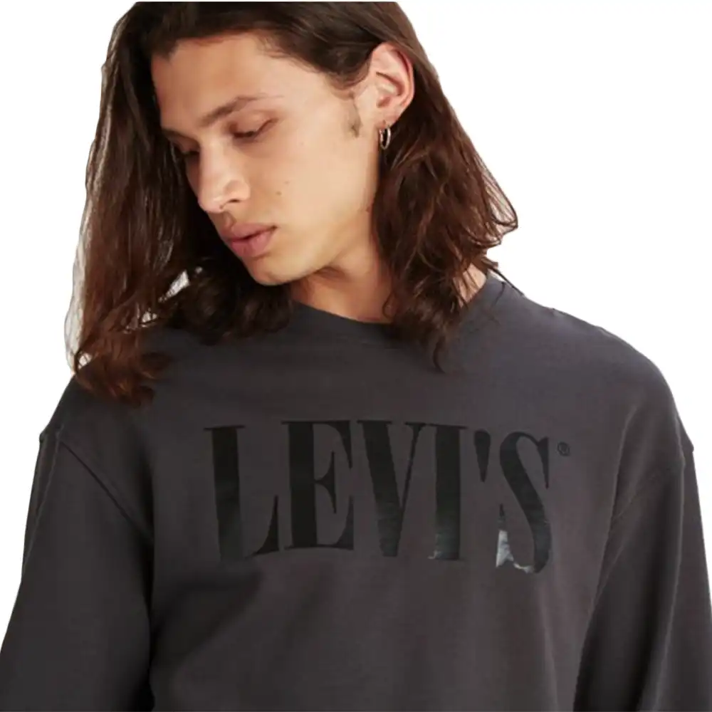 Sweat shirt homme Levis relaxed graphic crewneck Noir - ZESHOES