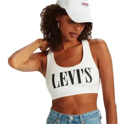 Debardeur femme Levis logo sports bra Blanc - ZESHOES