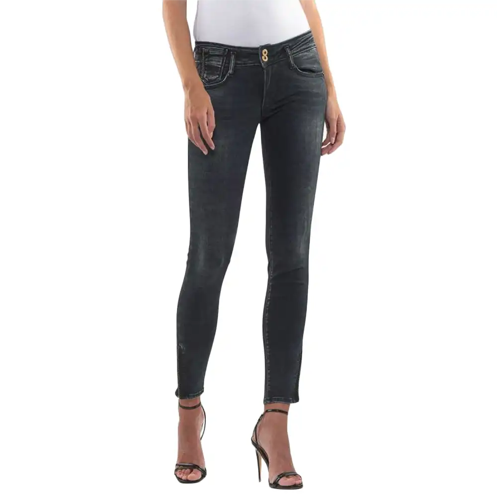 Jeans femme Le Temps Des Cerises pulp 7/8ème doha délavé Noir