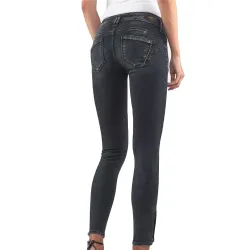 Jeans femme Le Temps Des Cerises pulp 7/8ème doha délavé Noir