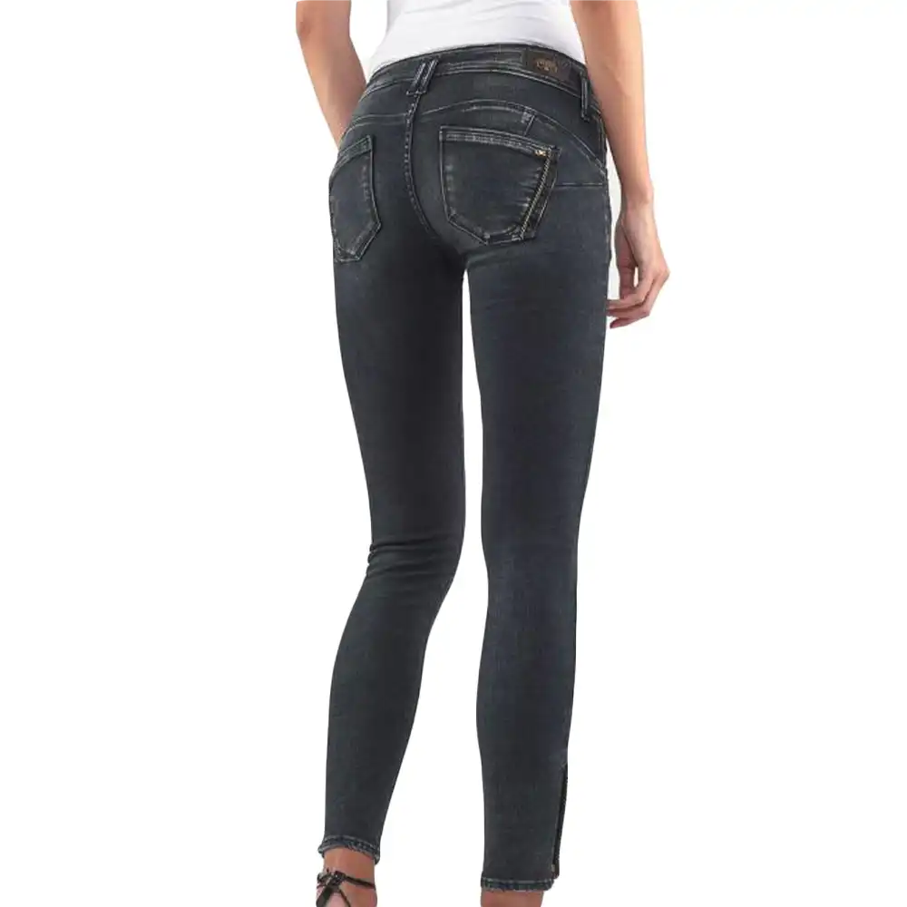 Jeans femme Le Temps Des Cerises pulp 7/8ème doha délavé Noir