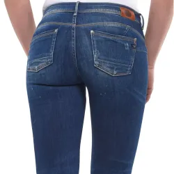 Jeans femme Le Temps Des Cerises pulp slim 7/8ème ceiba Bleu - ZESHOES