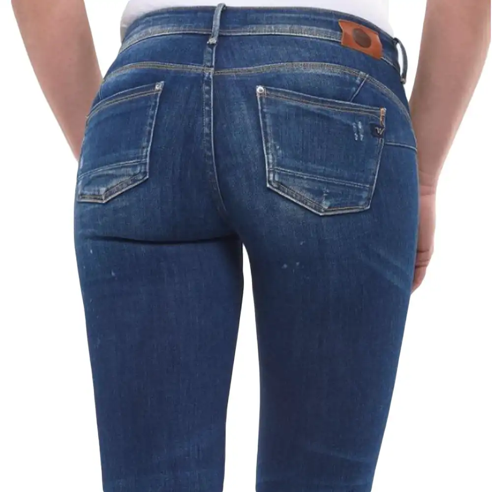 Jeans femme Le Temps Des Cerises pulp slim 7/8ème ceiba Bleu - ZESHOES