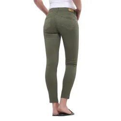 Jeans femme Le Temps Des Cerises pulp 7/8ème hill Kaki - ZESHOES