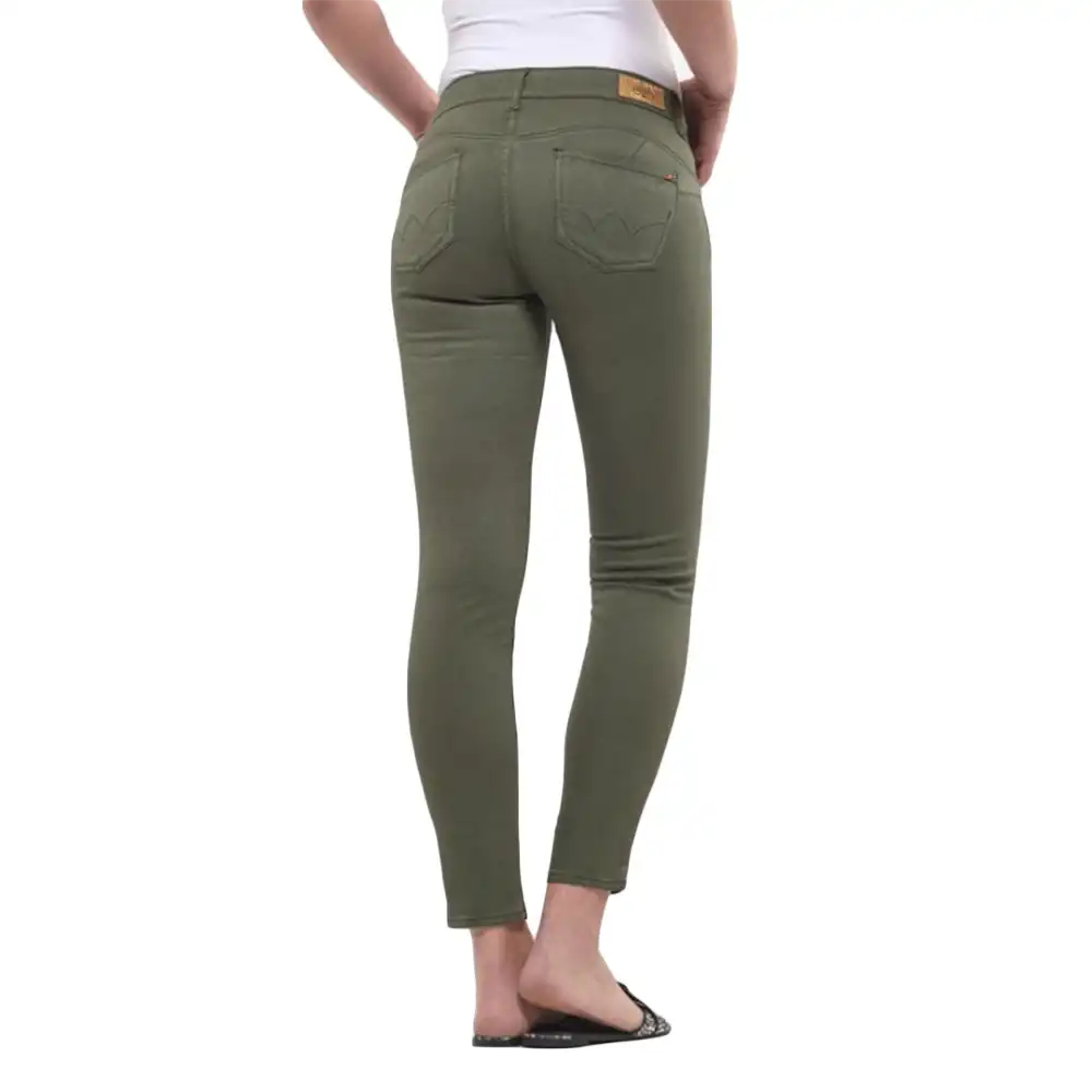 Jeans femme Le Temps Des Cerises pulp 7/8ème hill Kaki - ZESHOES