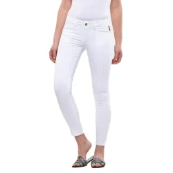 Jeans femme Le Temps Des Cerises pulp 7/8ème hill Blanc - ZESHOES