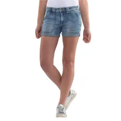 Short femme Le Temps Des Cerises bloom délavé Bleu - ZESHOES