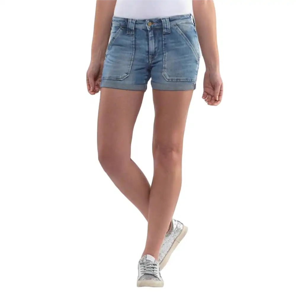 Short femme Le Temps Des Cerises bloom délavé Bleu - ZESHOES