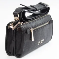 Sac a main femme Guess lias grainé Noir