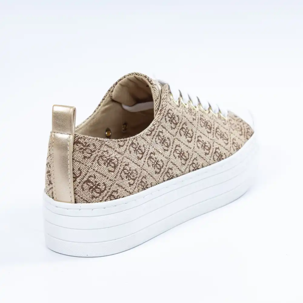 Basket basse femme Guess brigs logo all-over Marron