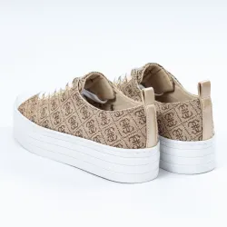 Basket basse femme Guess brigs logo all-over Marron