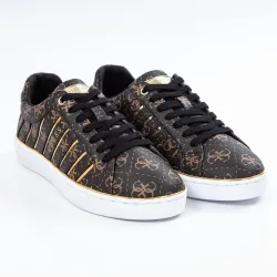 Basket basse femme Guess authentic Marron - ZESHOES