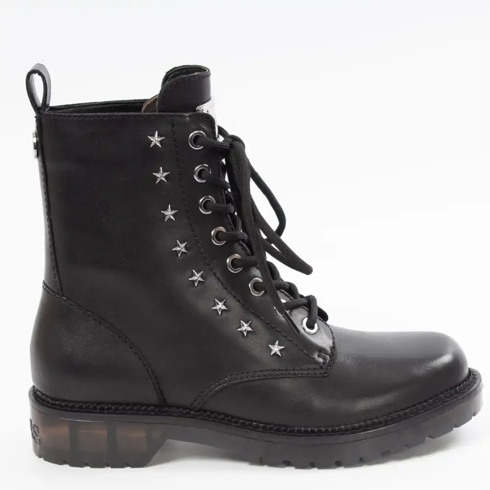 Basket montante femme Guess ranger tavora cuir veritable Noir - ZESHOES