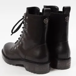 Basket montante femme Guess ranger tavora cuir veritable Noir - ZESHOES