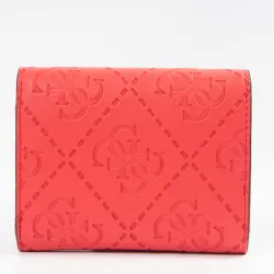 Portefeuille femme Guess mini maddy logo 4g Rouge - ZESHOES