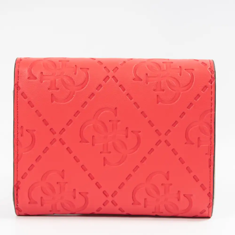Portefeuille femme Guess mini maddy logo 4g Rouge - ZESHOES