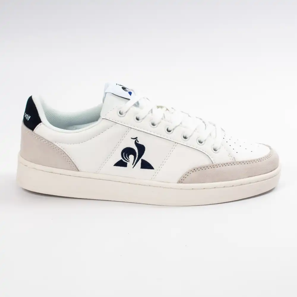 Basket basse homme Le Coq Sportif court net Blanc - ZESHOES