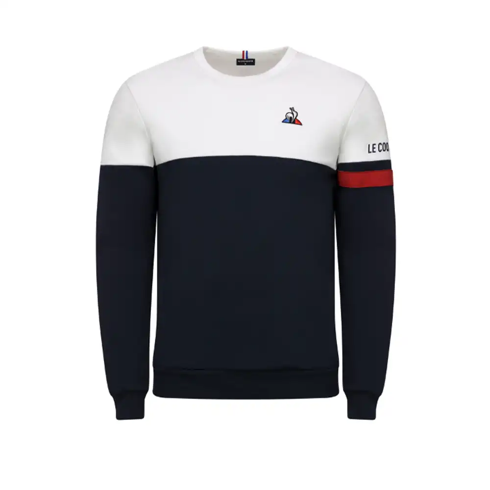 Sweat shirt homme Le Coq Sportif authentic tricolore Blanc