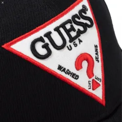 Casquette homme Guess logo triangle Noir - ZESHOES