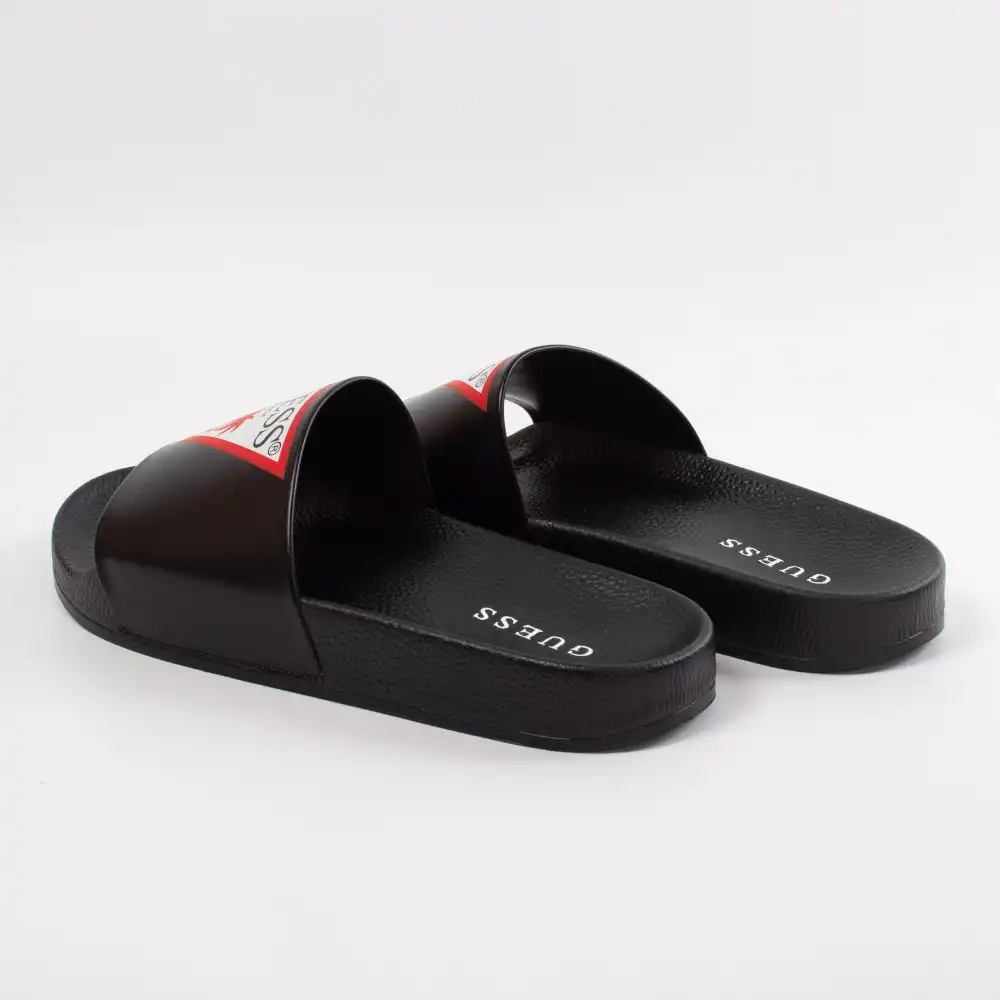 Claquette homme Guess slide Noir - ZESHOES