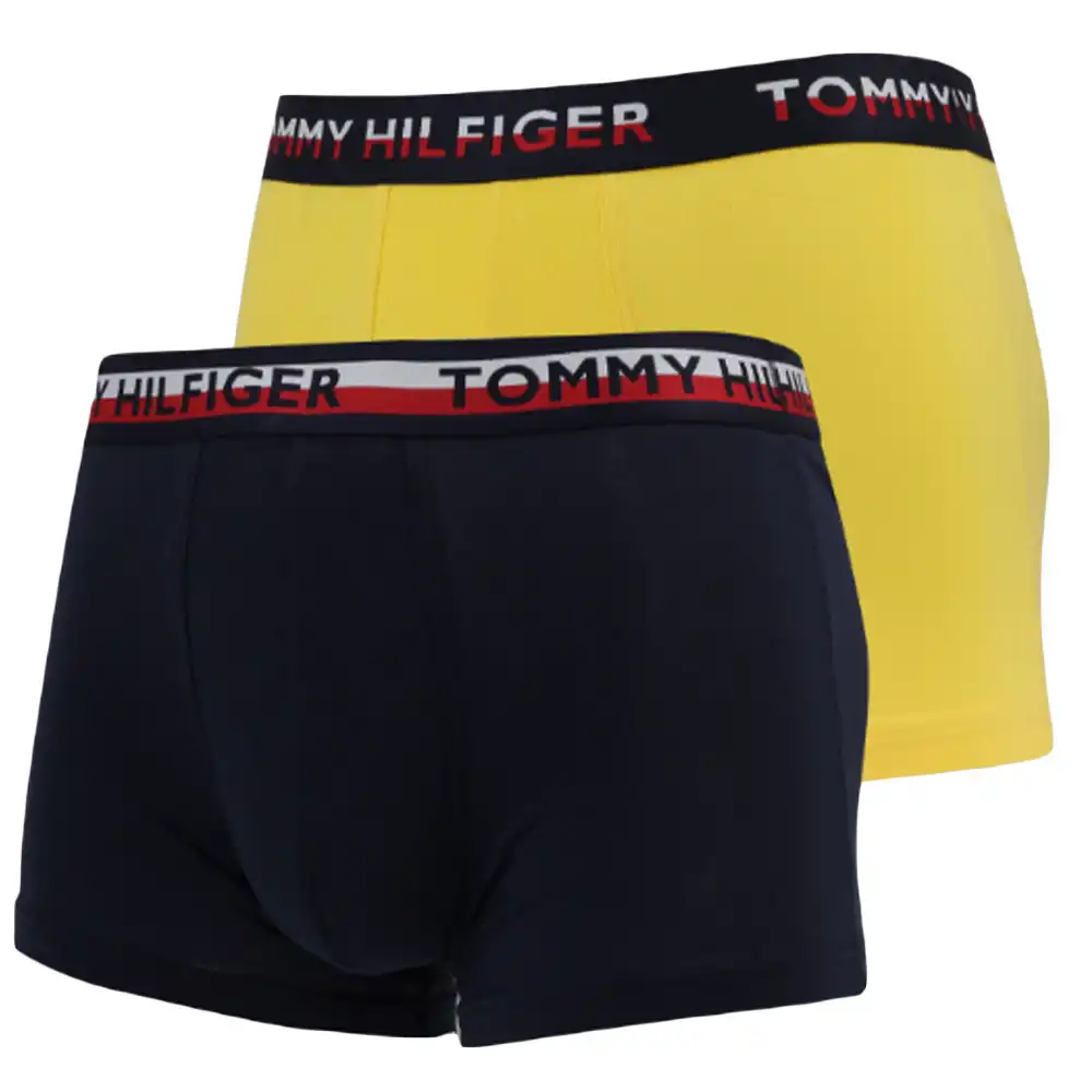 Boxer homme Tommy Jeans flag front logo pack x2 Multicolor - ZESHOES