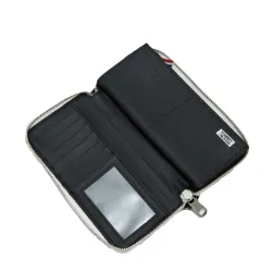 Portefeuille femme Tommy Jeans zippe a bande logo Noir - ZESHOES