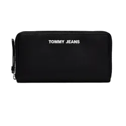 Portefeuille femme Tommy Jeans large authentic Noir - ZESHOES