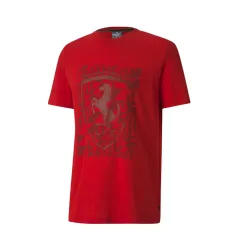 T shirt manche courte homme Puma Ferrari Big Shield Herren Rouge - ZESHOES