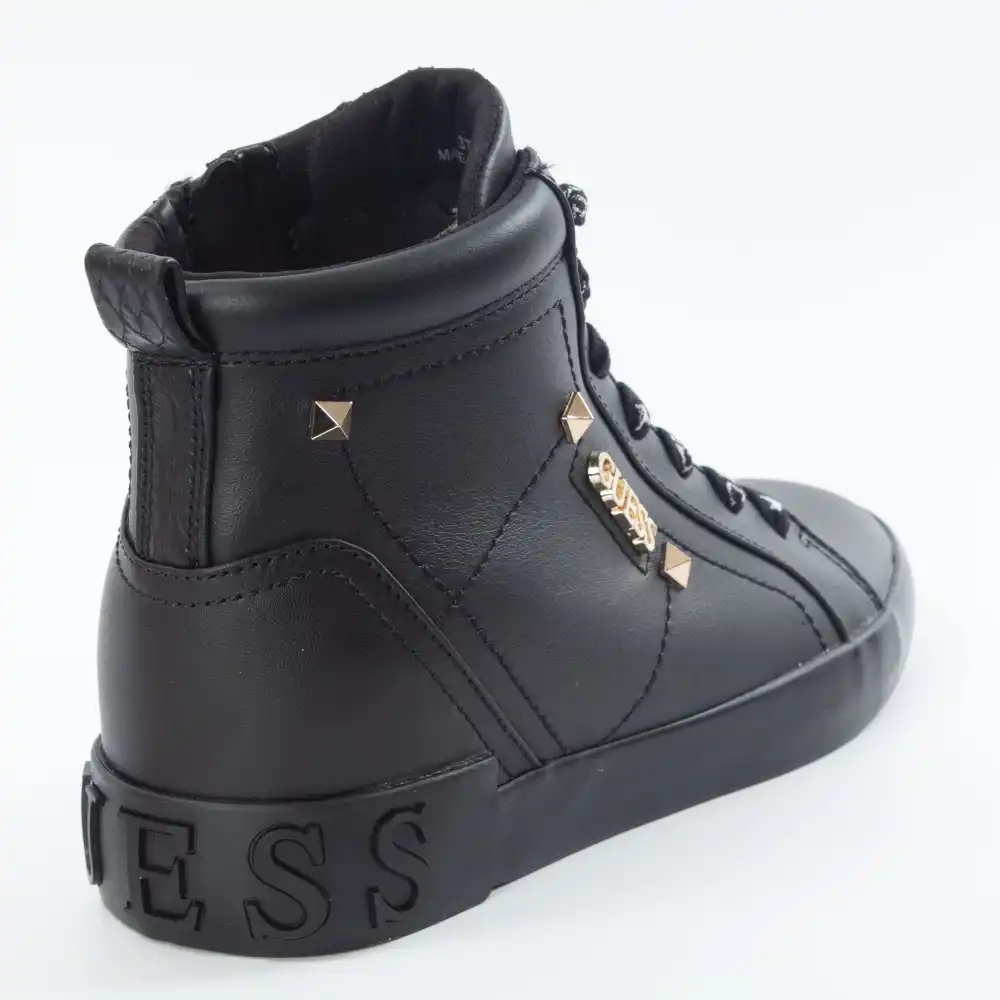 Basket montante femme Guess portly black Noir - ZESHOES Basket montante femme Guess portly black Noir - ZESHOES