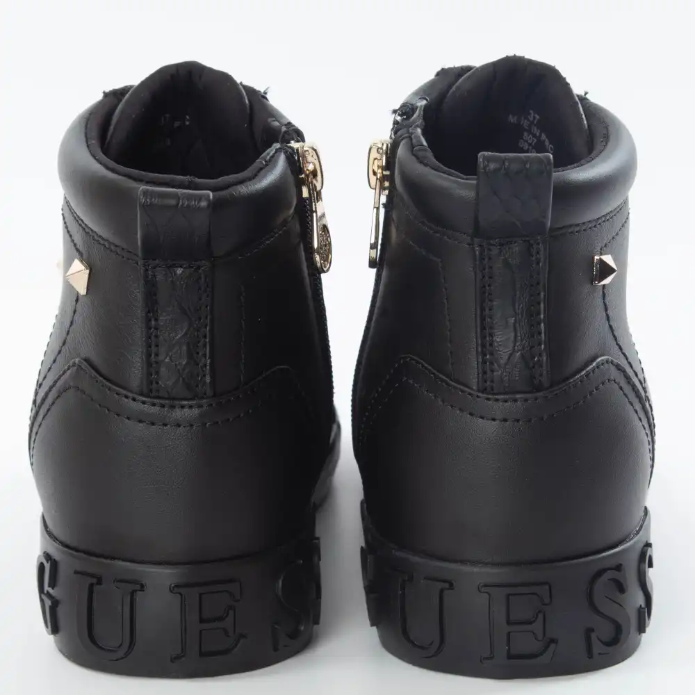 Basket montante femme Guess portly black Noir - ZESHOES Basket montante femme Guess portly black Noir - ZESHOES