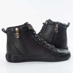 Basket montante femme Guess portly black Noir - ZESHOES Basket montante femme Guess portly black Noir - ZESHOES