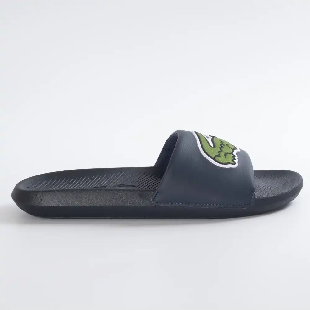 Claquette homme Lacoste crocodile Bleu - ZESHOES