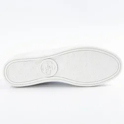 Basket de ville basse femme Guess Beckie logo 4g gaufre Blanc - ZESHOES