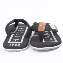 Tong homme Tommy Jeans BADGE BEACH SANDAL Bleu - ZESHOES Tong homme Tommy Jeans BADGE BEACH SANDAL Bleu - ZESHOES