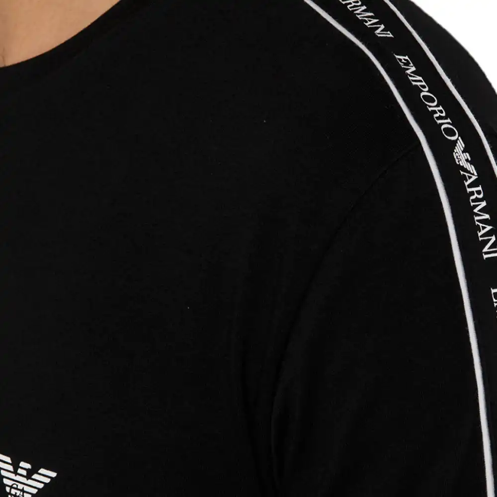 T shirt manche courte homme Emporio Armani Crew neck Bleu - ZESHOES