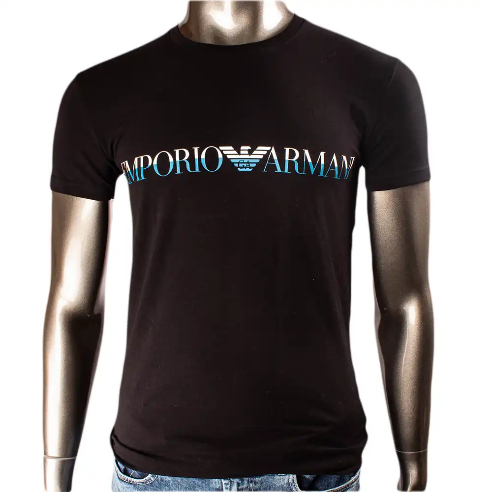 T shirt manche courte homme Emporio Armani 1110350P51600020 Noir - ZESHOES