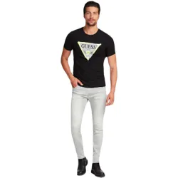 T shirt manche courte homme Guess LOGO TRIANGLE Noir - ZESHOES T shirt manche courte homme Guess LOGO TRIANGLE Noir - ZESHOES