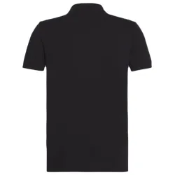 Polo manche courte Calvin Klein Stripe institutional slim Noir - ZESHOES Polo manche courte Calvin Klein Stripe institutional slim Noir - ZESHOES
