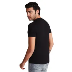 T shirt manche courte homme Guess Classic ras Noir - ZESHOES