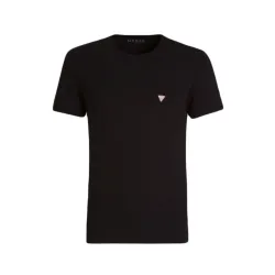 T shirt manche courte homme Guess Classic ras Noir - ZESHOES