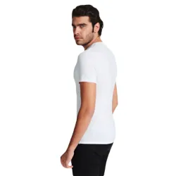 T shirt manche courte homme Guess ras Blanc - ZESHOES