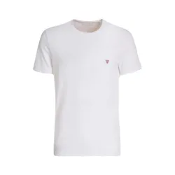 T shirt manche courte homme Guess ras Blanc - ZESHOES